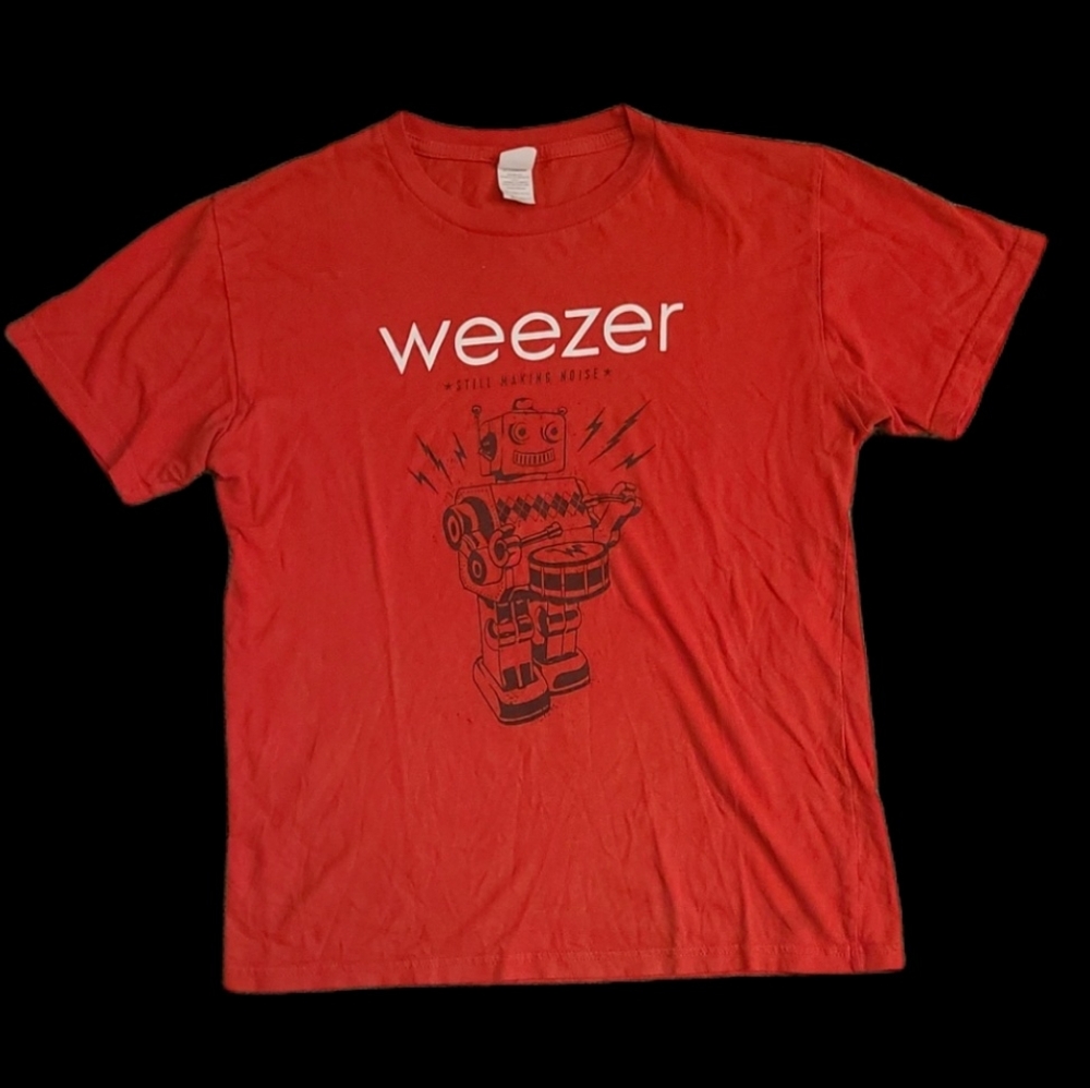 Vintage WEEZER Still Making Noise Robot tee t-shirts Sun International Med